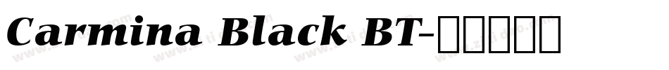 Carmina Black BT字体转换
